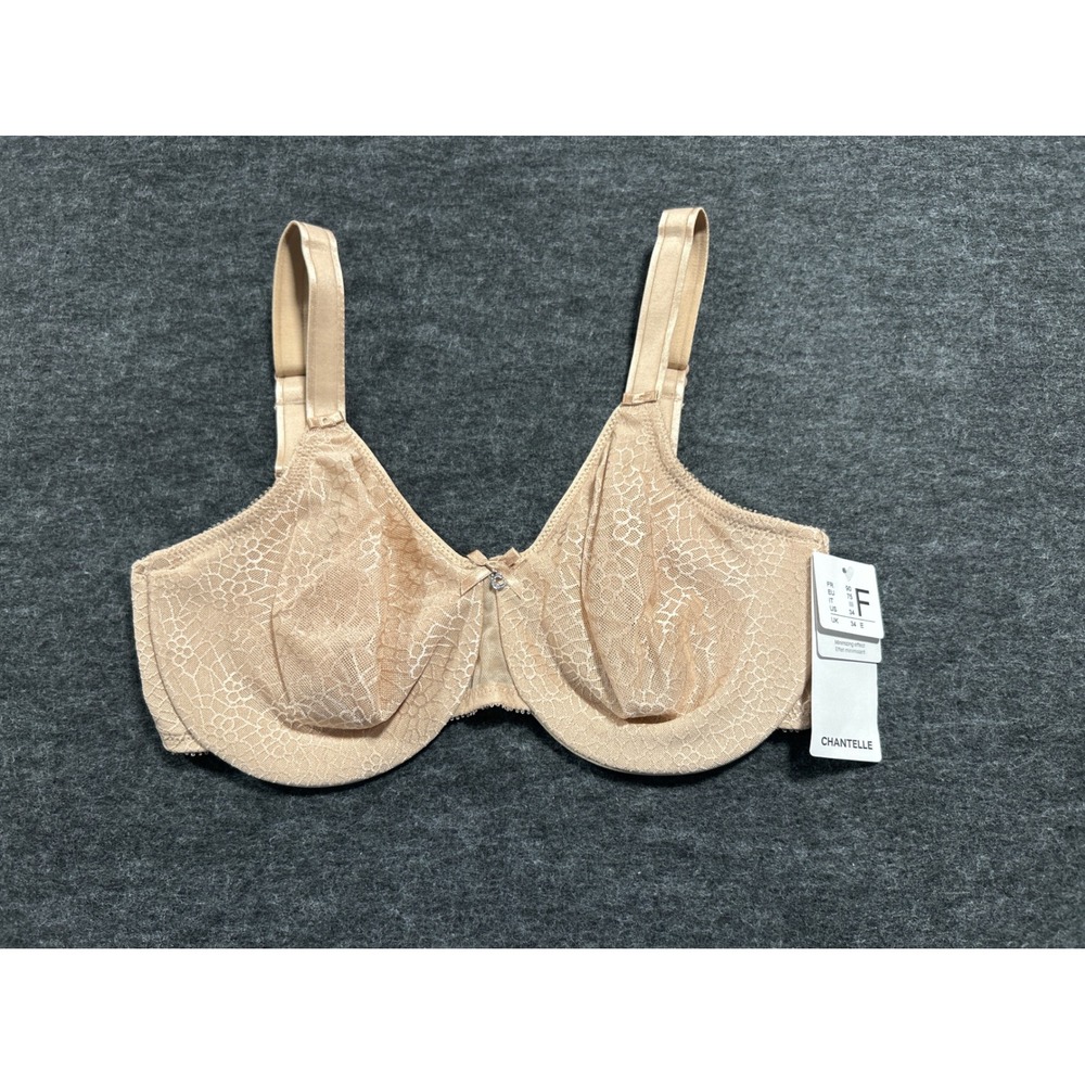 Chantelle C Magnifique Minimizer Bra Women 34DDD Nude NEW Lace Unlined C18910